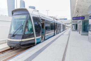 Qatar Tram Turquoise